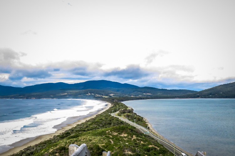 View of the Isthmus (The neck) from the Truganini Lookout